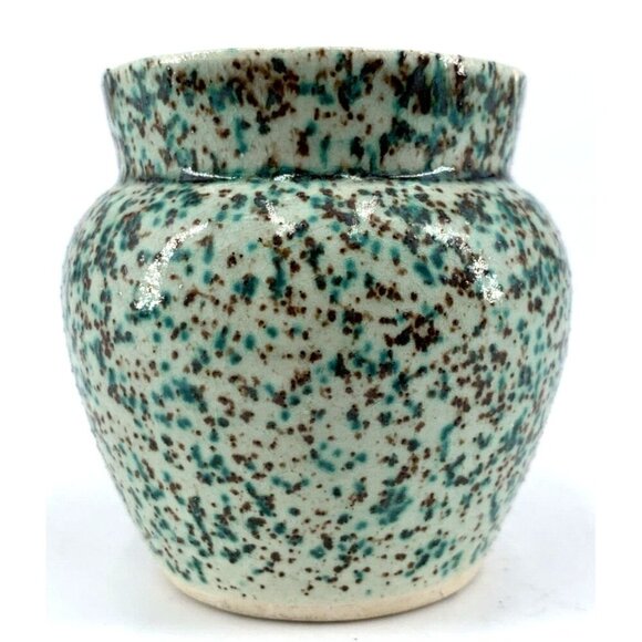 Mini Vase Planter Spatterware 2.5" Hand Crafted Thin Air Plant Vintage - Picture 2 of 7